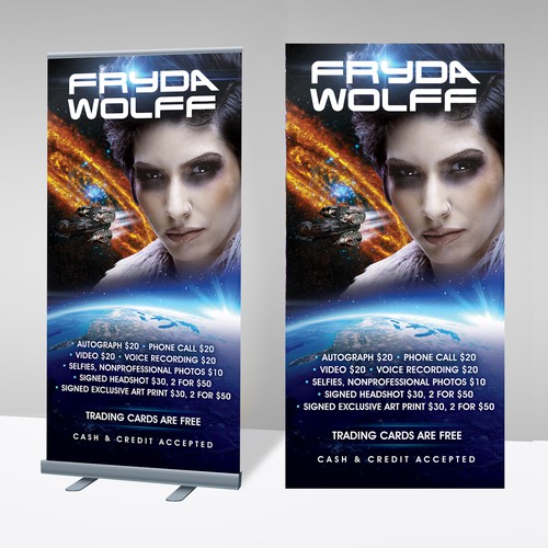 Galaxy design with the title 'Sci-Fi Trade Show Banner'