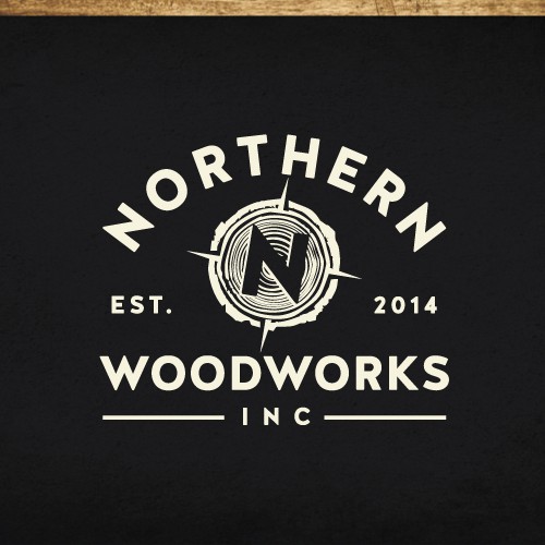 Woodworking design with the title 'Logo for Northern Woodworks Inc.'
