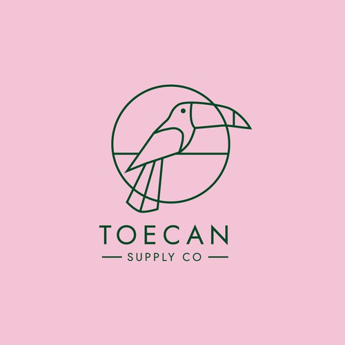 Toucan logo with the title 'Toecan Supply Co Logo'