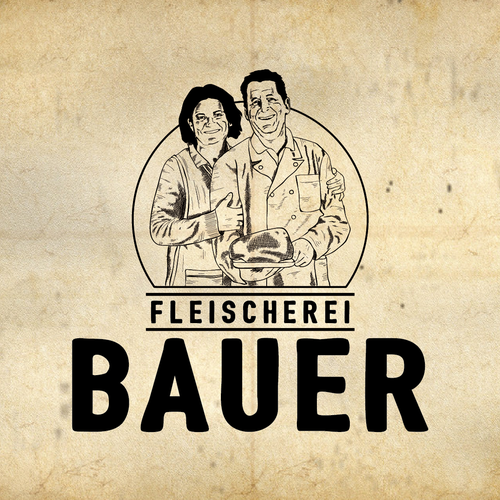 Local logo with the title 'Local butcher logo design'