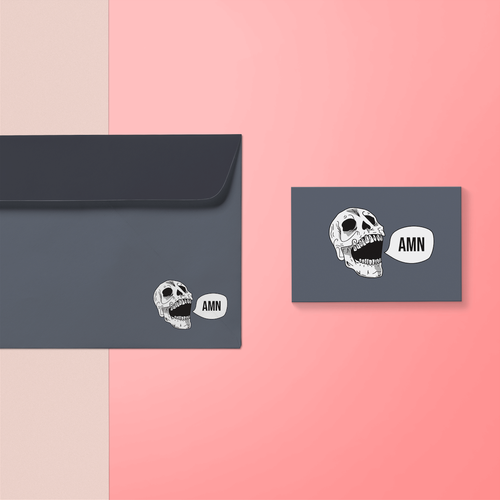 Black and white brand with the title 'Clothing brand logo'