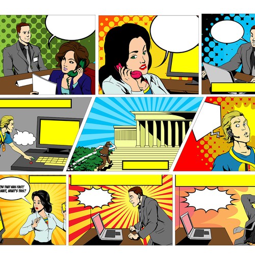 Pop art design with the title 'Pop Art Comic Style Brochure'