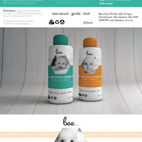 Shampoo packaging with the title 'Shampoo Bottle'