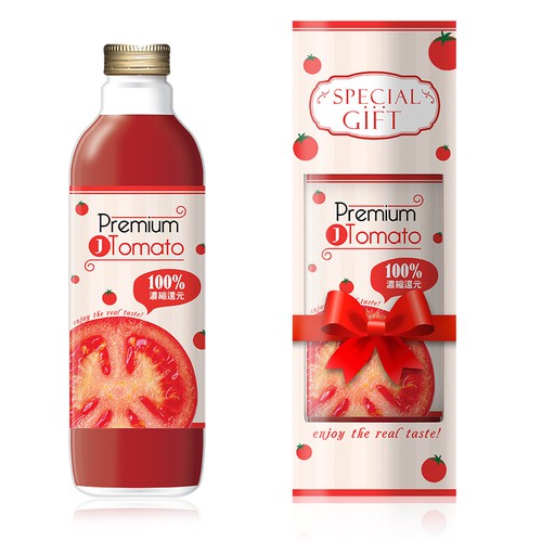 Tomato label with the title 'label design concept'