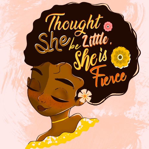 Digital illustration with the title 'Illustration girl- beauty'