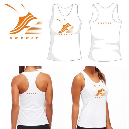 Tank top design with the title 'SKYFIT tank top'