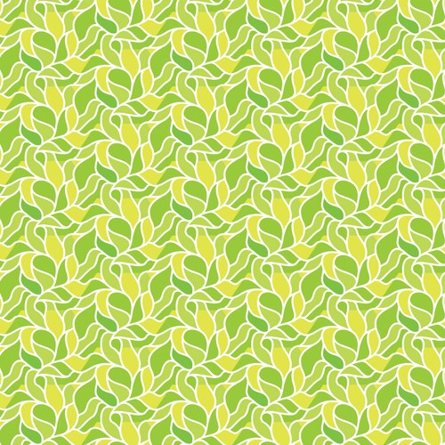 Green artwork with the title 'Seamless natural pattern for preschool flashcard box.'