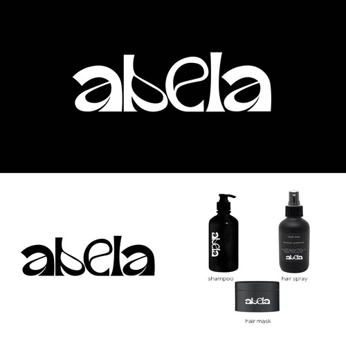 White packaging with the title 'Font design for a cosmetics brand '