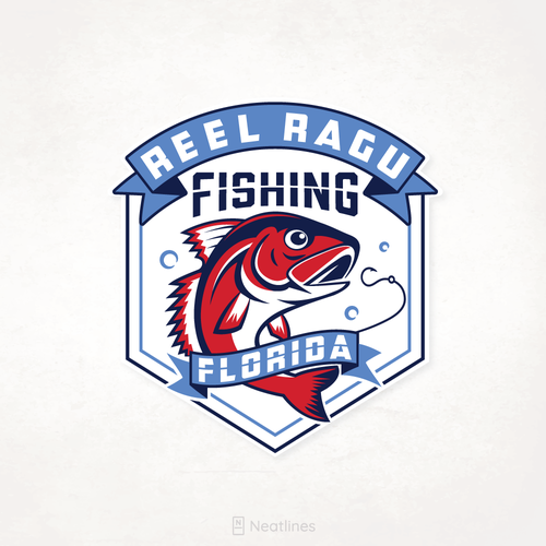Premium Vector Fish catcher logo with hand holding concept, fish