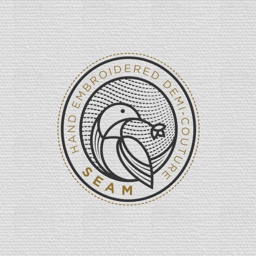 Embroidery design with the title 'Seam'