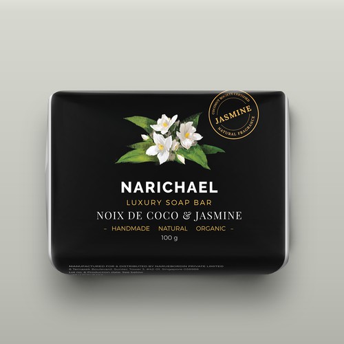 Soap packaging with the title 'NARICHAEL SOAP label '
