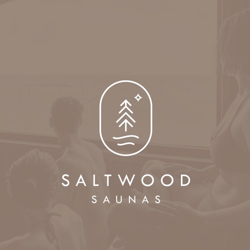 Design with the title 'Saltwood Saunas Logo Design'