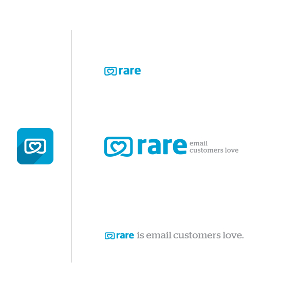 Pretzel design with the title 'Logo design for Rare - Email Customers Love '