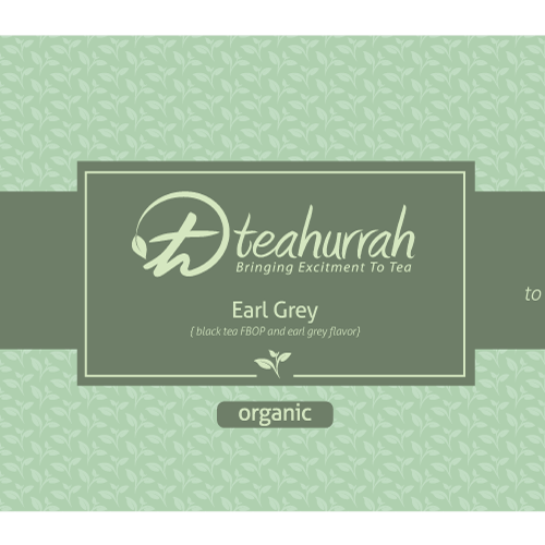 Pattern label with the title 'Bold label design for tea company'