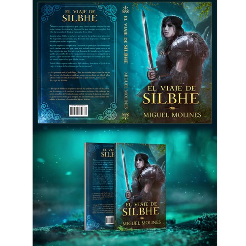Fantasy book cover with the title 'Book cover : El Viaje de Silbhe'