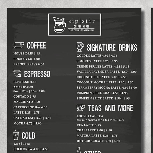 Chalkboard design with the title 'Minimal Chalkboard Menu Boards'