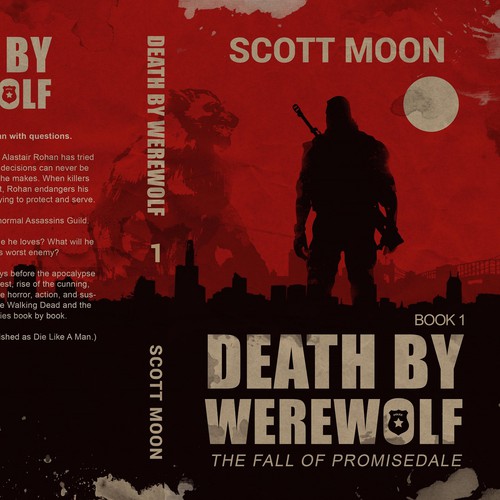 Wolf design with the title 'crime-fiction series'