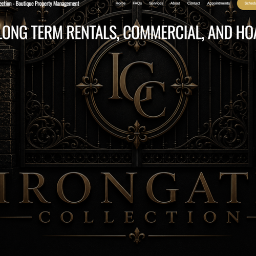 SEO design with the title 'Optimisation of www.irongatecollection.com'