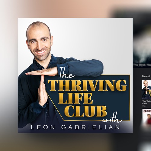 Podcast cover artwork with the title 'Podcast cover concept for education and life coaching'