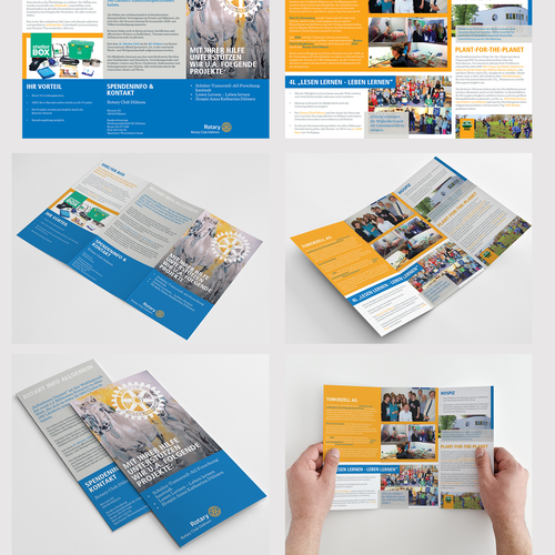 A4 design with the title 'Rotary Dulmen Tri-fold Brochure'