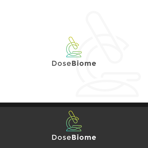 Science design with the title 'DoseBiome'