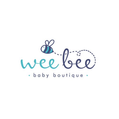 Brush stroke logo with the title 'wee bee'