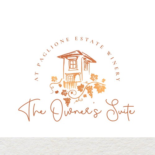 Winery logo with the title 'Luxurious vintage logo concept'