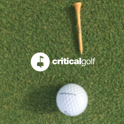 Tv show logo with the title 'critical golf'