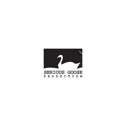 Goose logo with the title 'Logo Design for a production company'