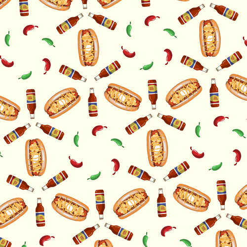 Chili pepper design with the title 'A delicious design'