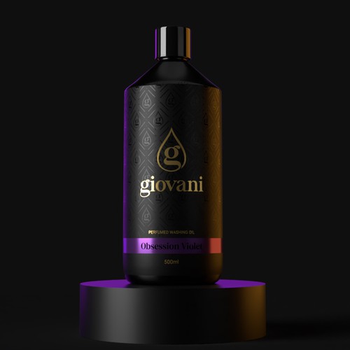 Oil label with the title 'Label Design - giovani'