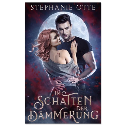 Vampire book cover with the title 'Book cover design'