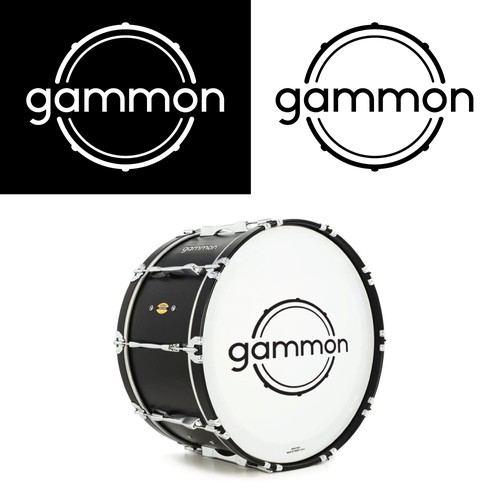 Drummer logo with the title 'Logo design for drum company.'