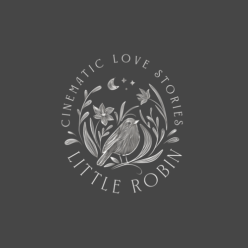 Botanical logo with the title 'Hand-draw logo'