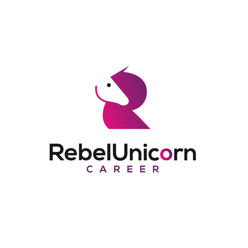Unicorn logo with the title 'RebelUnicornCareer'