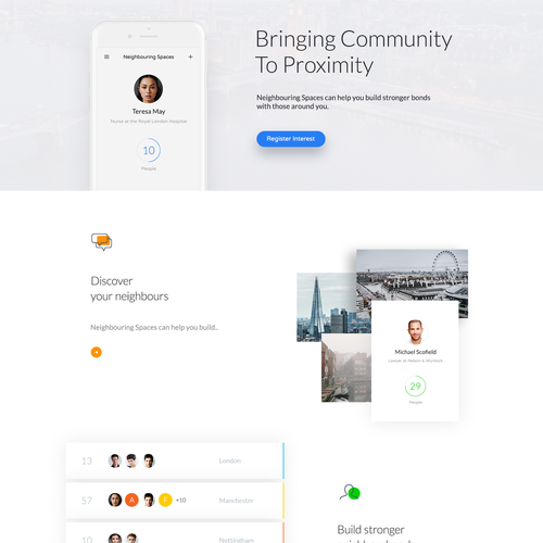 Marketing website with the title 'City dweller in London'