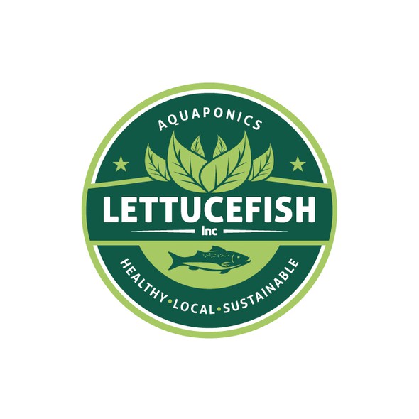 Aquaponics logo with the title 'Emblem for company specialized in aquaponics'