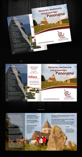 Tourism design with the title 'Faltprospekt für Parc la Mutta'