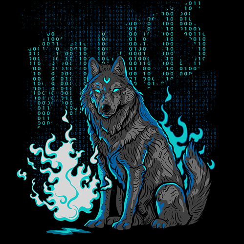 Wolf t-shirt with the title 'Volkis 2024'