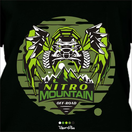 Trail design with the title 'T shirt design for Mountain Trail'