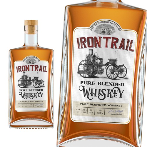 Whiskey label with the title 'label design'