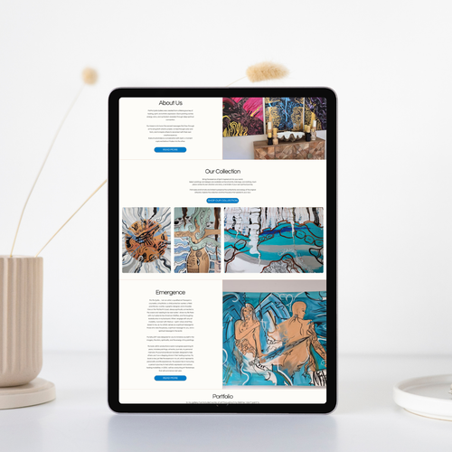 Design with the title 'Mama Quilla Gallery'