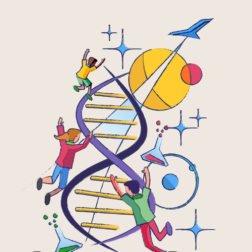 Biology logo with the title 'Science Treasure hunt logo'