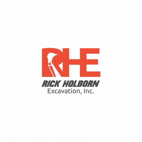 Authentic design with the title 'Logo Rick Holborn Excavation'
