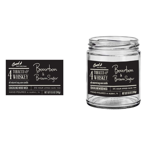 Contemporary label with the title 'Label design for all natural soy candle with masculine scents.'