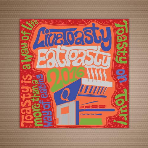 Calendar illustration with the title 'Quiznos Music Poster Calendar'