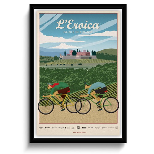 Retro artwork with the title 'poster design'