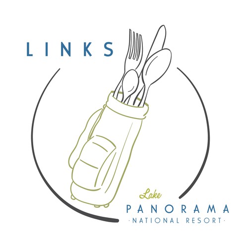 Restaurant artwork with the title 'Logo for Restaurant in a Golf Club'