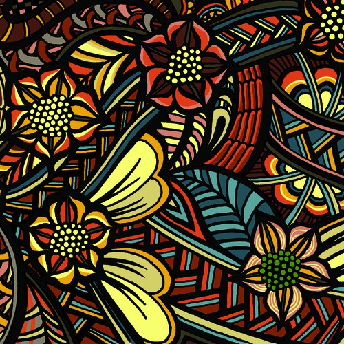 Flower artwork with the title 'Thank You Card'