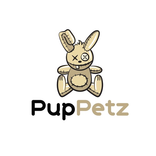 Puppet logo with the title 'Cute logo for a pet related business'